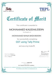 GST Using Tally