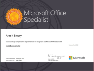 Microsoft Excel Certification